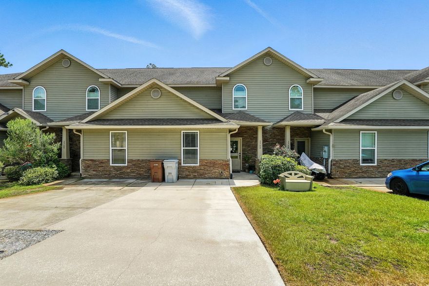 Offering $5,500 Toward Buyer's Closing Costs or Concessions! Welcome to Sound Havena stunning waterfront community just 3 miles west of the Navarre Beach Bridge! This spacious 4-bedroom, 2.5-bath townhome features a thoughtful layout with a downstairs master suite and a second master suite upstairs, perfect for multigenerational living or added privacy. Inside, you'll find stainless steel appliances, granite countertops, designer cabinetry, upgraded fixtures, and a freshly painted interior. The home's exterior is accented with beautiful Stackstone detailing, enhancing curb appeal and showcasing quality craftsmanship. Community amenities include a sparkling in ground pool with cabana, beach access to the Santa Rosa Sound, and convenient overflow parking. Located near top-rated schools, Navarre's beautiful beaches, and military bases, this is Florida living at its finest. Don't miss your opportunityschedule your private showing today and take advantage of this incredible closing cost incentive!