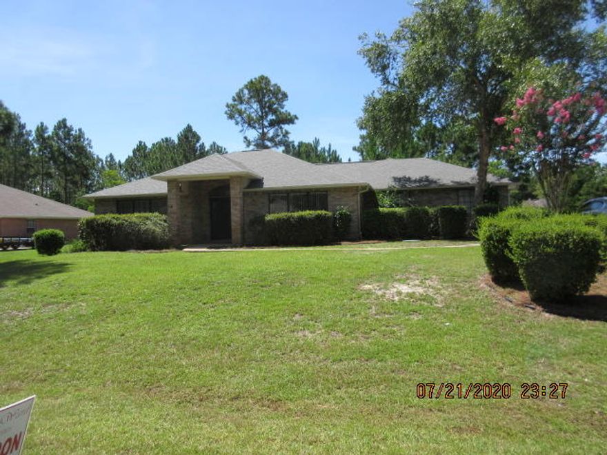 Over 2,000 SF and priced to sell.   Step up to the freshly painted front door and enter in the large foyer and straight ahead you see the newly installed LVP floors in the spacious living rooms with lots of natural lighting from the 2 skylights. And to the right is the formal dining room with glassed french doors. with the LVP floors.  The kitchen has been updated with all new stainless appliances and new hard surface countertops!   This is a split bedroom plan with new carpet in all bedrooms.  New roof installed May 2,019, new HVAC, July 2019, Septic to sewer convertion July 2011..  Ownership allow access to 48 acres of waterfront recreation center with 12,000 sf clubhuse, 3 swimming pools and lighted tennis courts.