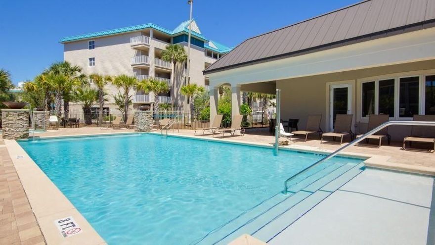 Alerio is a Gated Vacation Rental Condo across the street from the beach with 3 BR/2 Baths and gross rental projections of $46K-$49K, a community pool and Splash Pad and is walking distance to restaurants,  shopping and grocery stores. This Ground Floor Unit is SO CONVENIENT and the private yard off the covered patio is a quiet retreat to relax, or play with the kids and owners' pets! Beautifully decorated with plenty of comfortable seating including a large sectional and large dining set, a spacious open floor plan and engineered hardwood floors. The kitchen has stainless appliances, granite and a pantry. The King Master Suite has large bath with a Double Vanity, separate tub and shower and a walk in closet. Guest Bedrooms have a Queen Bed and a double full bunk bed and a Twin Trundle.