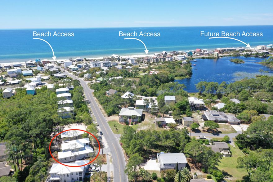 ALMOST COMPLETE, quick occupancy on this high-end, new construction home that is only 1300 feet to the public beach walkover at the end of Allen Loop Dr. This 4 bedroom 3.5 bath, 3000 sq. ft. home features open-concept living, two master bedrooms, a double garage, and five porches/decks with Trex-like decking and is surrounded by native landscaping plants & natural vegetation. Easy to maintain engineered luxury vinyl planking runs throughout the first floor of the home. The kitchen has wood cabinetry with soft close drawers and doors, granite countertops and Frigidaire stainless steel appliances. Upstairs MBA & 2nd bath have porcelain shower surrounds with glass doors and porcelain flooring. Tankless gas water heater. Crown molding. Recessed lighting. Galvalume metal roof.