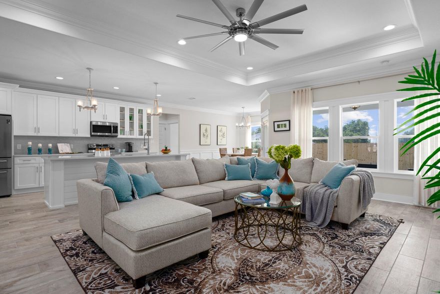 Welcome to Laguna Haven, Panama City Beach's newest 40 home gated community. Laguna Haven is conveniently located at the scenic and quieter West End of Panama City Beach- away from traffic and congestion. Amalfi open floor plan features 4 bedrooms, 2 full and 1 half bath. Exterior features are cement Hardie backer board siding, paved driveway. ''Tie-max'' system is used to utilize long threaded rods and truss clips to tie the roof to the concrete slab. Step inside the home to find wood-look porcelain tile throughout the home, 9-10ft ceilings, great natural light, crown molding, bull-nose corners for those extra touches of elegance and a designer lighting package. Short term rentals are allowed. Built by one of the PCB's premier home builders with their attention to details