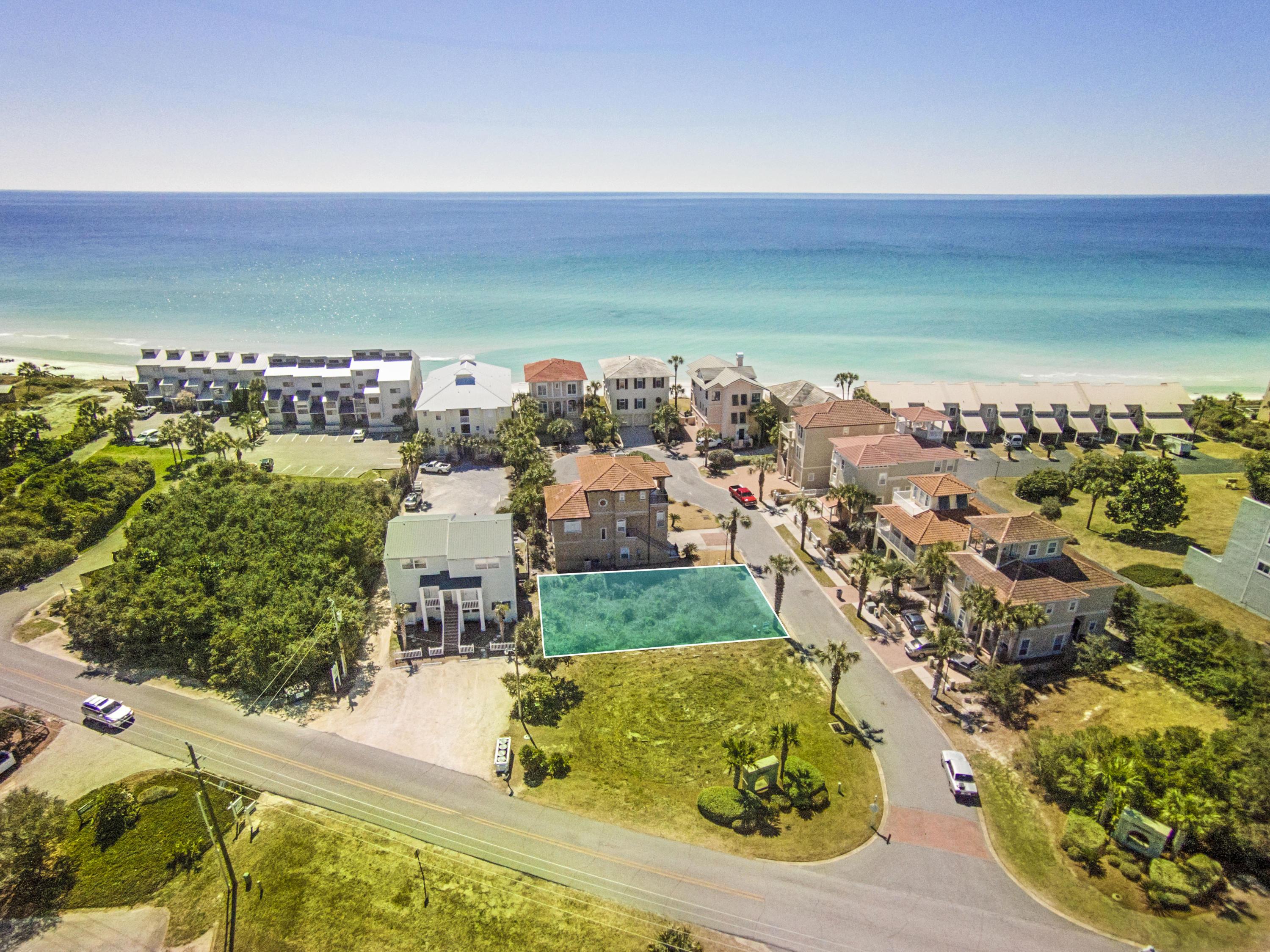 Only three lots back from the beach, Lot 11 Grande Beach will have elevated Gulf views. Grande Beach is a subdivision in the heart of Blue Mountain Beach with deeded beach access, a community pool and Mediterranean style infrastructure. Lot 11 is located in a X flood zone.