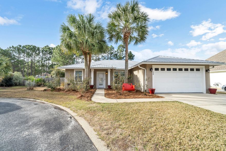 Under Contract- Taking Back up offers. Hear the Gulf! This 3 Bedroom 2 Bath home is perfection! Over the top gorgeous remodel w/ an open floor plan featuring the dining room, family room and kitchen area. Located on a cul-de-sac w/ a large fenced in yard right off 30A. A screen porch and the patio are the perfect places to watch sunsets. Patio has new mediterranean fossil stone and coral pavers from Spain which does not get hot or slippery and could easily be extended for a pool. This home faces North so it stays cool.As you enter the home, you will be overwhelmed with how open it is.  All new flooring 61/2'' wide random plank, engineered French oak hardwood. A large spacious dining area awaits you with a gorgeous new crystal chandelier.