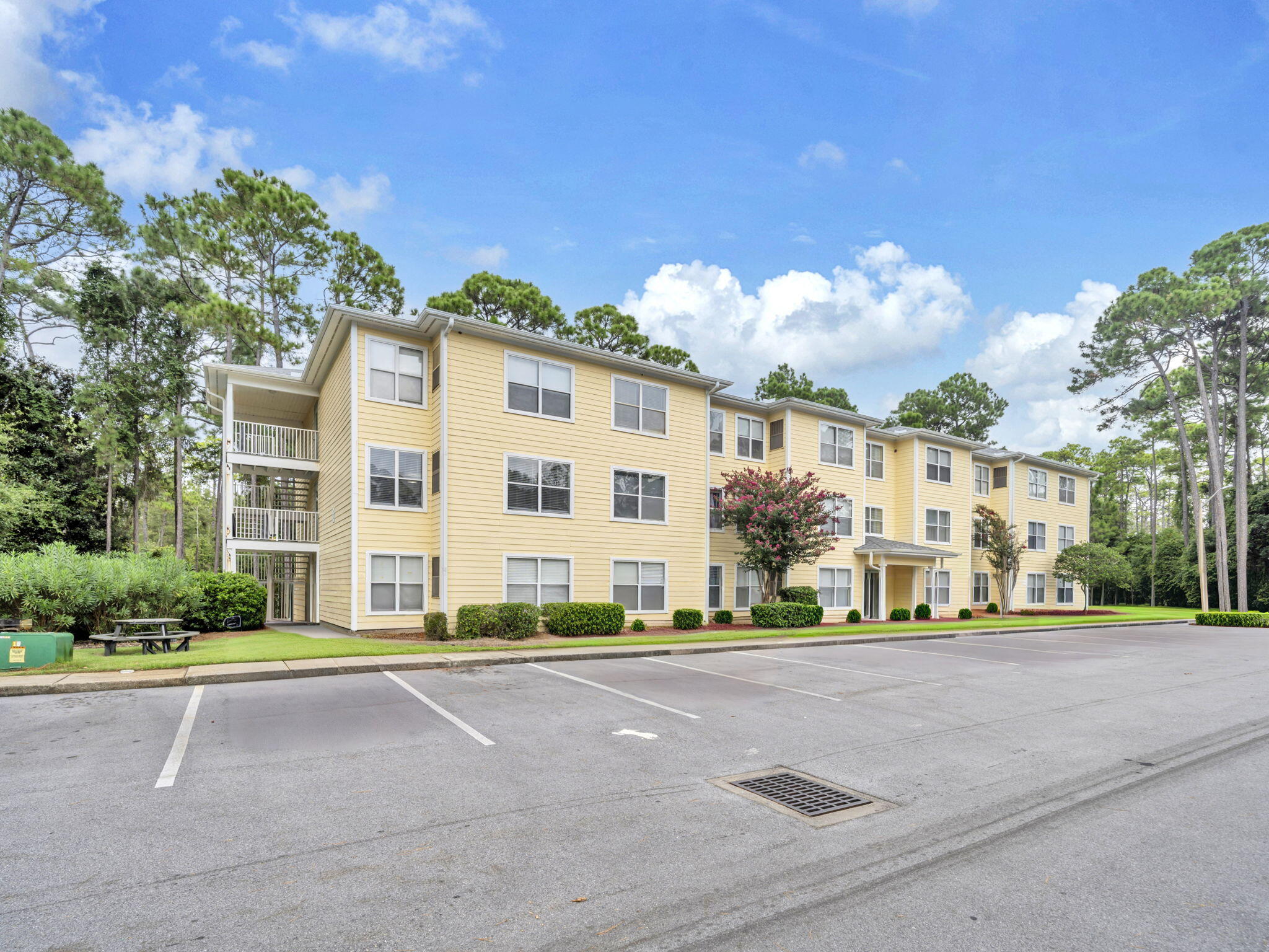 Location Location! This 1bedroom condo is turnkey and in the heart of Miramar Beach. Many upgrades such as new LVP flooring, new kitchen counter tile with subway backsplash, freshly new paint, new HVAC, new duct work and much more. This end unit is right outside by the stairwell for easy accessibility. Laundry facility is located on the same floor. Minutes away from Sacred Heart Hospital, the very popular Grand Boulevard which offers Publix, movie theatre, up scale shopping and restaurants. Conveniently located and minutes away from the beautiful beaches. An easy walk to the community pool and fitness center. This unit is move-in ready perfect if you're a full-time resident, investor, or looking for a low-maintenance second home. Don't miss your chance to live close to it all or to own your own investment property where short and long-term rentals are allowed.