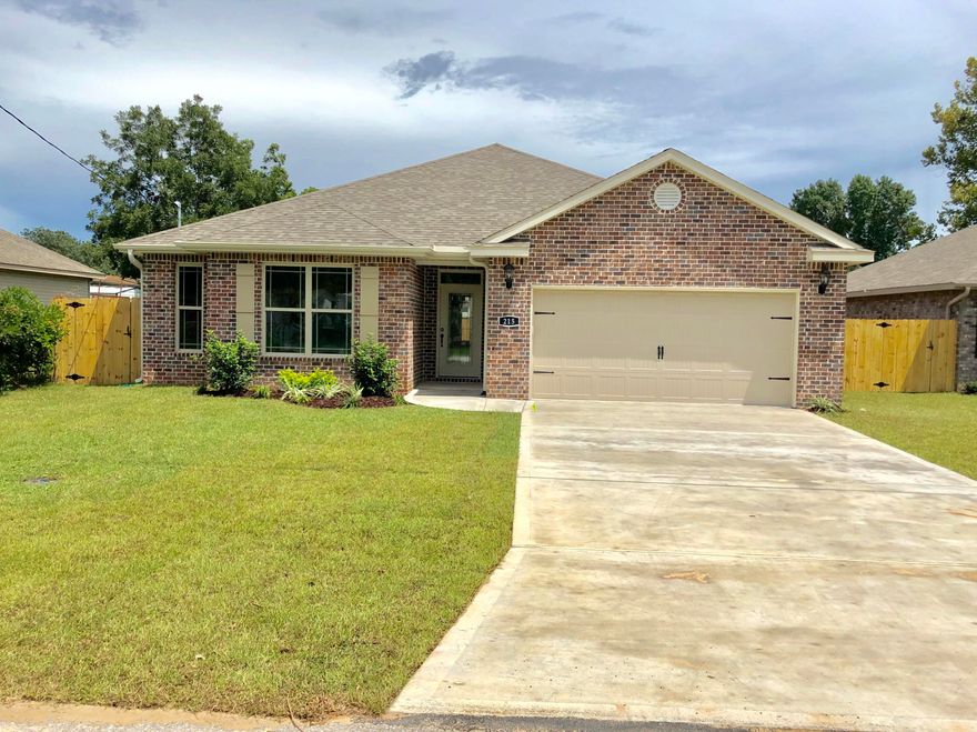 This beautiful 3 bedroom 2 bath BRAND NEW WATREE HOME is located west of Hurlburt Field and the beautiful white beaches of the Emerald Coast. This home offers a spacious living room, kitchen, and dining area. Beautiful cabinetry in kitchen with granite countertops and breakfast bar. Master bedroom offers a tray ceiling with crown molding and separate vanities with granite countertops, garden tub, and separate shower. Checkout the spacious backyard for all your outdoor entertaining. Make this beautiful home yours today. Buyer to verify all measurements deemed of importance.