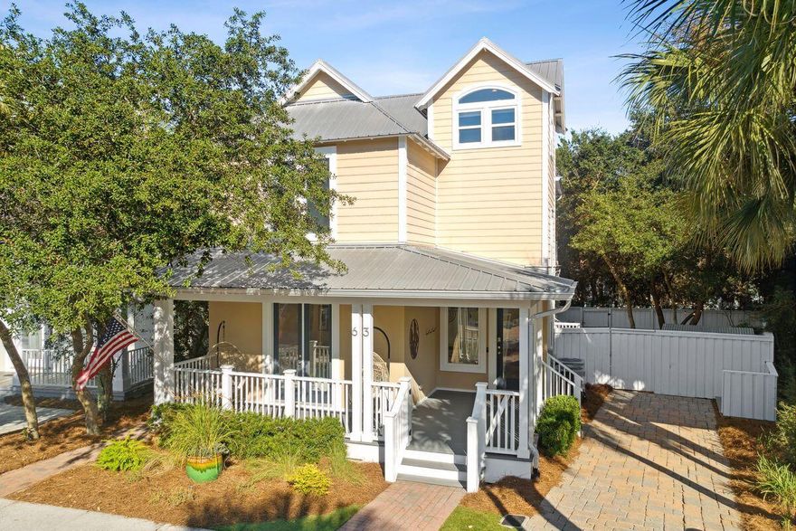 Beautifully updated home in Seacrest Beach is ideally situated to offer privacy and excellent rental potential. Abutting the community nature preserve and trails, the fully privacy-fenced back yard lends itself to outdoor entertaining with a screened porch, a fire pit, and gorgeous landscaping. Inside, the home has updated flooring, remodeled kitchen and bathrooms, custom built-in furniture, new HVAC, Trex decking, and other luxury finishes. Owners and guests enjoy exclusive resort-style community amenities including a 12,000 sq. ft. zero-entry lagoon style pool, seasonal tram service to the beach, and more.