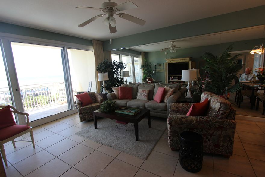 STUNNING VIEWS FROM THIS 7TH FLOOR CONDO. DECORATED IN A COASTAL THEME WITH UPDATED ACCESSORIES. CONDO HAS DEEDED PARKING GARAGE SPACE. THIS IS THE LARGER TWO BEDROOM FLOORPLAN.AVAILABLE. STERLING SHORES HAS BEAUTIFUL WELL MAINTAINED GROUNDS, 2 POOLS, ONE IS BEACHSIDE, COMMUNITY ROOM WITH THEATER AND FITNESS CENTER.. PERFECT PROPERTY FOR SECOND HOME OR RENTAL INVESTMENT.