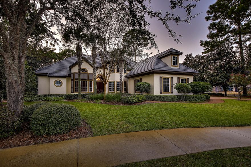 If you are considering a home in Burnt Pine this is one to consider ! Stunning custom built home offering the perfect combination of a very well thought out and flowing floor plan perfect for relaxation and entertaining along with one of the finer golf course lots with lake views in Burnt Pine. This golf course home offers a kitchen, featuring Thermador Convection Oven; Thermador Gas Stove,SUB-ZERO Refrigerator and custom designed hood; plenty of cabinetry; beautiful granite countertops; The master bedroom, located on the first floor, overlooks the pool and leads into a master dressing room with his and hers walk in closets. The master bath offers double marble vanities, walk-in shower and tub. Bring the outside in with a screened Lanai that contains a sparkling pool