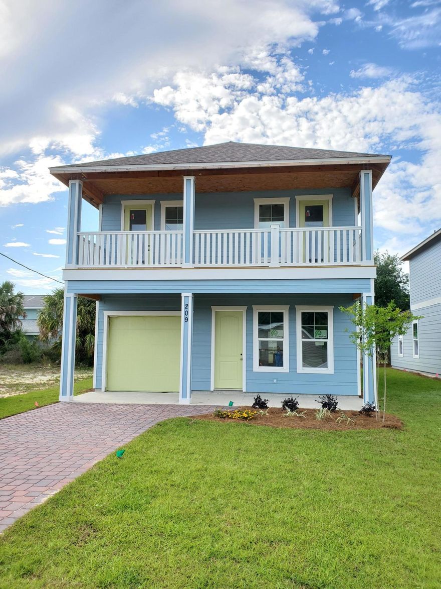 NEW CONSTRUCTION!! WEST END PANAMA CITY BEACH!! Location, Location - One Block North of The Gulf of Mexico with Gulf Views from the 2nd Story Porches. This beautiful 4 Bedroom, 3.5 Bath New Construction Home features 9/10 Foot Ceilings...10Ft First Floor and 9ft 2nd Floor. 2 Master Bedrooms. The Kitchen has All Wood Cabinets with Soft-Close Doors and Drawers, Granite Counter Tops with under Mount Sinks, Breakfast Island and Whirlpool or Maytag Stainless Appliances. Some of the Standard Features include: Tremendous Master Walk-In ''Step Down'' Shower, 8ft Interior Doors, Crown Molding, Paver Driveways, Upgraded Carpet and Pad, 14 SEER Heat Pumps, LOW E Double Paned Windows, Spray Foam Attics and Insulated Garages. Put this wonderful New Home at the Top of your List of Places to See