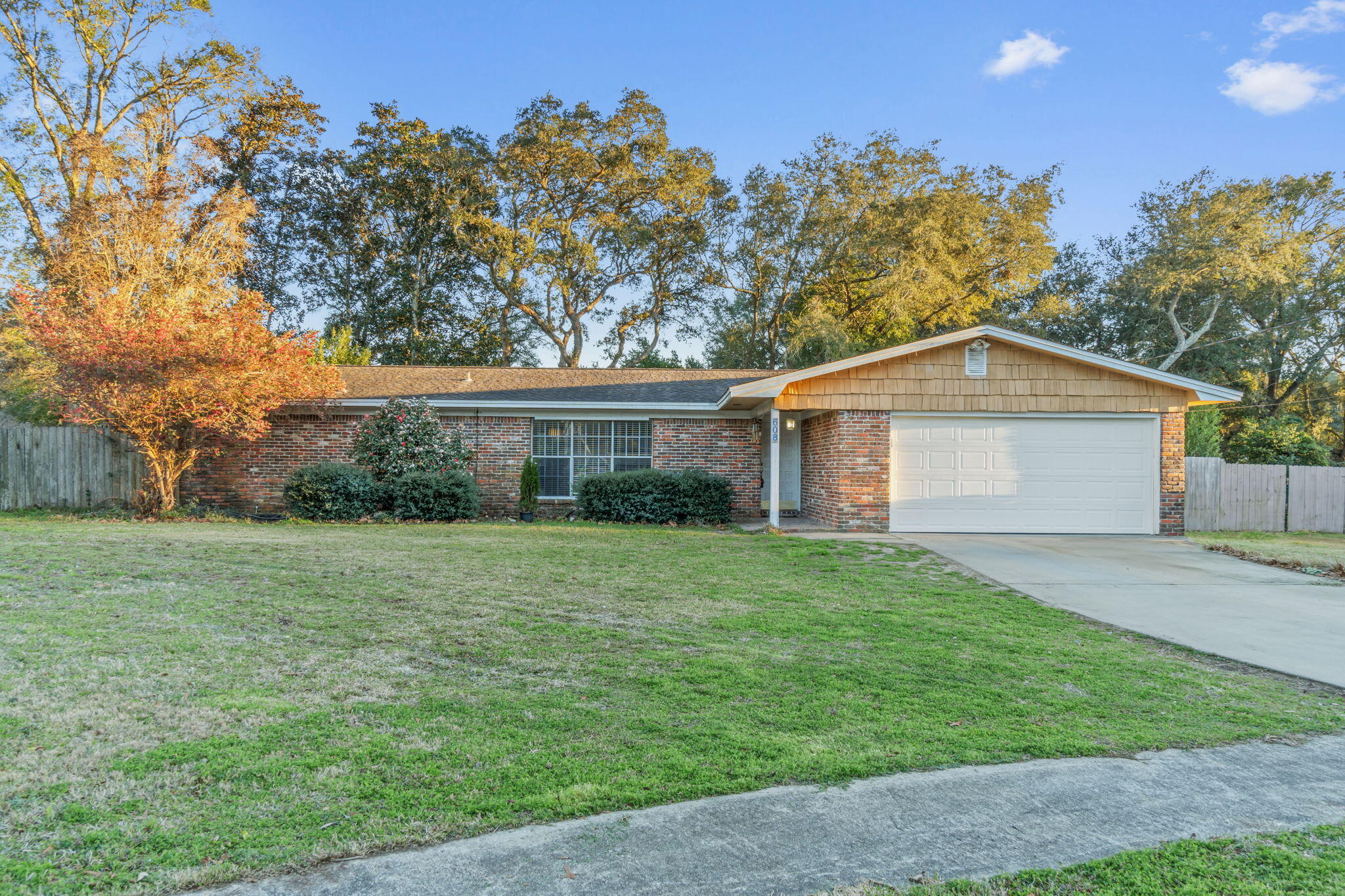 Welcome Home to this rare 4/3 ranch on a huge .7 acre lot in the highly desired Kenwood area! Just minutes to Eglin, Hurlburt, schools, hospital, golf, tennis, shopping, restaurants and the beach! This home offers a beautifully renovated kitchen, new LVP floors, 2 living areas and split bedroom plan! The kitchen and family room features a custom wood plank vaulted ceiling that highlights the expansive height and dramatic angles. The master suite is spacious with direct access to your own private courtyard! Lots of light floods this home and a well designed floorplan lives larger than the stated square footage. The massive, fenced backyard is perfect as is or can be whatever you dream it to be! The irrigation system and well allows you to effortlessly maintain your beautiful lawn!
