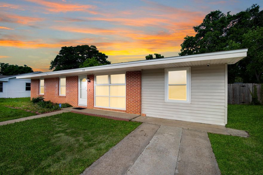 BACK ON MARKET AT NO FAULT OF SELLER. SHORT SALE. Please allow 60 days for closing. Welcome home to this cozy, 3 bed 1.5 bath, ranch-style home with effective year built of 1995 and copper wiring! Bonus room can work as a bedroom if needed. Upgrades include new windows, hvac and 2022 roof and lawn pump. Recently installed LVP flooring throughout and updated kitchen with granite counter tops. Laundry room conveniently located inside with a gas water heater from 2017! Large fenced in backyard has two outbuildings with power and plenty of storage for all your lawn care tools. Hurricane shields included to help save on insurance. Very conveniently located to grocery stores, shopping, and only 10 minutes from downtown and the beach.