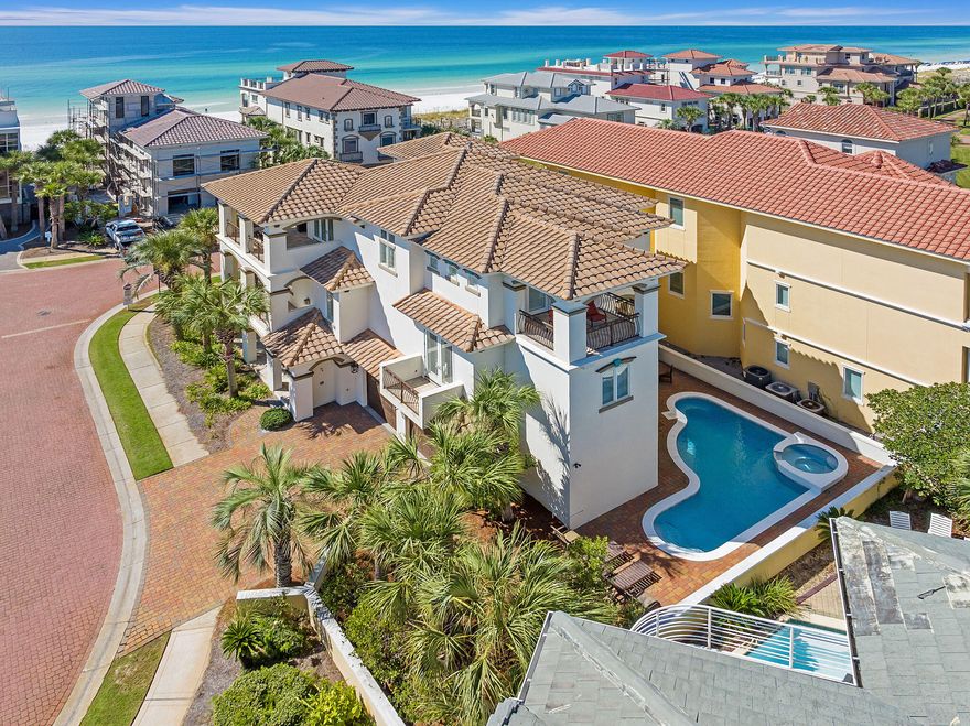 Situated on a corner lot in the private gated community of Destiny By The Sea, 4713 Ocean Boulevard is one of the premier homes in the most coveted waterfront community that Destin has to offer. This expansive home has an ideal floor plan with a thoughtful layout that captures views of the water from every level including prominent views from the living room and primary bedroom suite. The floor plan also includes multiple laundry rooms, a kitchen or kitchenette on all three floors, an outdoor kitchen with a stainless steel gas range, large 2-car garage, and ample storage space including multiple large closets equipped with digital locks and an 8'x8' lockable storage space in the garage. The outdoor space is also thoughtfully designed and includes wraparound covered balconies on all three levels that capture views of the Gulf of Mexico. 4713 Ocean Boulevard has a private heated pool boasting dimensions of 20'x10' and also has an attached jacuzzi-style spa with a built-in waterfall feature. The home is situated on a corner lot that offers a higher degree of privacy compared to other lots in the community, and it's located steps away from one of the two private beach accesses that Destiny By The Sea offers to its owners. 

Destiny By The Sea is considered a top tier community for several reasons:
 1) it's gated & boasts some of the best security guards in the business. 
2) Private deeded beach access, which has become even more essential after the recent changes surrounding customary beach usage in the state of Florida. 
3)Ideal location along Scenic Highway 98 providing easy biking or street-legal golf cart access to some of the best shopping & dining in Destin.