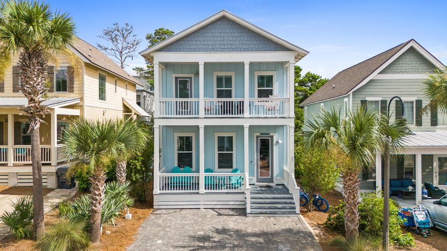 Your 30A beach retreat in a PRIME LOCATION awaits at 21 Magical Place - turn-key, thoughtfully designed, and just steps from Dune Allen Regional Beach Access (0.3 miles). Positioned on the west end of 30A behind Stinky's Fish Camp, this home is ideal for a full-time residence, second home, or short-term rental investment.The open-concept layout features high ceilings and an abundance of natural light. The kitchen is equipped with granite countertops, stainless steel appliances, breakfast bar, and dining area that flows seamlessly into the main living area. The spacious primary suite is located on the first floor and includes a double vanity and a beautifully tiled walk-in shower with rainfall shower head. Upstairs, a large bonus living area provides flexible space for relaxing or entertaining. Two additional bedrooms offer ample accommodations for guests. A second story porch provides the perfect setting to enjoy morning coffee or peaceful evening skies.

Enjoy lower utility costs, zoned climate control, and tailored comfort with a modern ductless HVAC system with all mini-split systems on the second level being newly replaced!

Additional highlights include a private back deck, outdoor shower, and convenient access to the community pool just 50 feet away. Gulf Place Town Center, with its popular dining, shopping, and entertainment options, is just a short drive away. Sold fully furnished and rental ready, this home combines comfort, location, and lifestyle in the heart of 30A.
