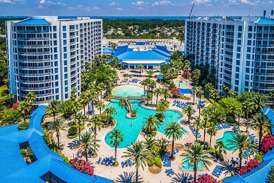 Discover the epitome of coastal living in this exquisite 2-bedroom, 2-bathroom condo located in the Tower 2 of The Palms of Destin. This west-facing unit offers 970 square feet of beautifully maintained living space, featuring antique furnishings that reflect the pride of ownership and exceptional care from the current owner. This condo, not part of the rental program, offers a unique opportunity for both personal enjoyment and short-term rental potential. The Palms of Destin boasts an impressive array of amenities designed to provide an unparalleled living experience. Residents and guests can enjoy a 11,000 square foot lagoon pool, a heated pool, and a spacious hot tub, perfect for relaxation and recreation. The on-site fitness center is equipped with state-of-the-art equipment, catering to all your workout needs. For outdoor enthusiasts, the resort offers tennis and basketball courts, as well as a playground.

Situated in Destin, The Palms of Destin offers access to the area's many attractions, including pristine beaches, premier shopping, and dining options. The resort provides a complimentary shuttle service to the beach, ensuring that you can enjoy the beautiful Emerald Coast with ease.

This condo is sold fully furnished, ready for immediate occupancy or rental. The tasteful antique furnishings add a touch of elegance and charm, making this unit stand out from the rest. The west-facing balcony offers glimpses of the Gulf of Mexico, fireworks from HarborWalk including stunning sunset views, creating a serene and picturesque backdrop for your evenings.

With its location, luxurious amenities, and beautifully furnished units, The Palms of Destin represents the perfect blend of comfort and convenience. Whether you're looking for a vacation home, an investment property, or a permanent residence, this 2-bedroom condo in Tower 2 is an opportunity not to be missed.