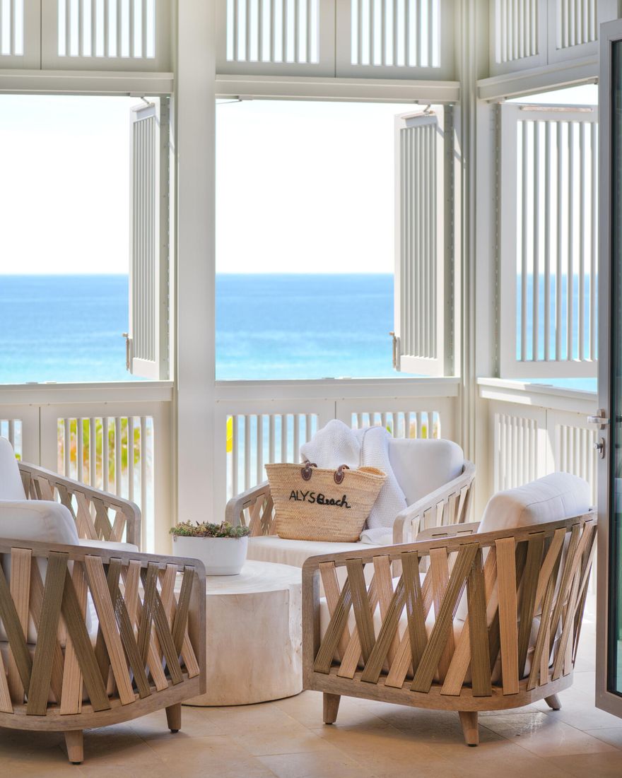 Positioned on the top floor of The Easterly, one of only two gulf-front condominium buildings in Alys Beach, Residence 402 offers unobstructed views of the beach and emerald Gulf waters. Its fourth-floor elevation captures expansive coastal vistas and provides added privacy within this exclusive setting.Ideally located adjacent to the Beach Club Plaza, the residence is just steps from the private Beach Club, available to Alys Beach property owners and their guests in accordance with community policies. The Beach Club features gulf-front dining, sunset terrace seating, and direct beach access.Designed by architect Scott Merrill, this three-bedroom plus bunk room residence opens to generous covered porches and balconies that frame the Gulf views and capture coastal breezes. Upgraded finishes and plaster detailing are found throughout, complemented by professionally curated interiors.

A first-floor parking garage provides covered parking along with a private owner storage closet. The building is rental restricted, offering a more private residential environment.

With its gulf-front position, top-floor elevation, and immediate proximity to the Beach Club, Easterly 402 represents a distinctive opportunity within one of the most architecturally significant communities along Scenic Highway 30A.