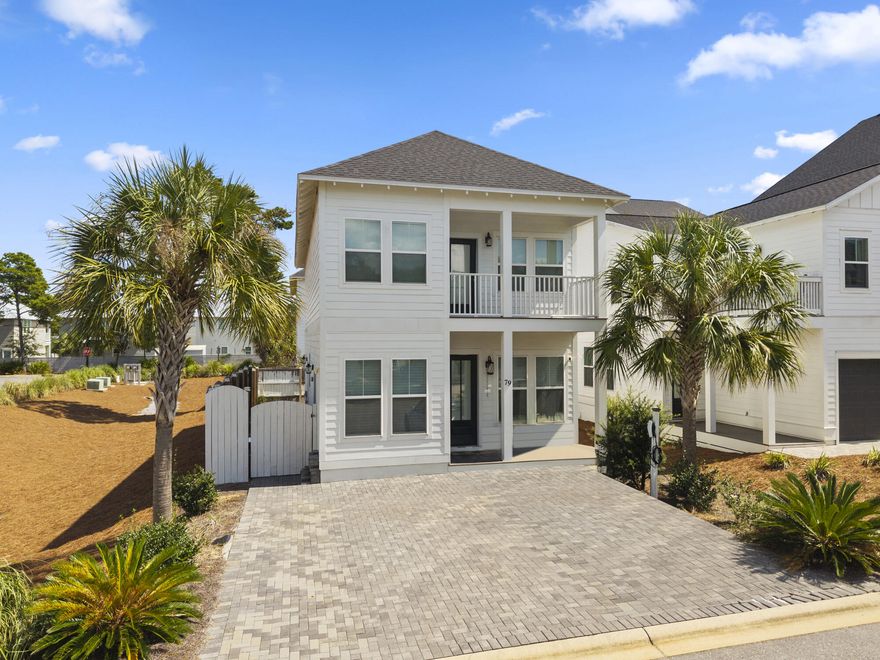 Perfectly positioned on a corner lot in a sought-after Inlet Beach community, 79 Beach View Drive offers 2,108 square feet of refined coastal living. With four bedrooms, three and a half bathrooms, and two stories of thoughtfully planned space, this residence blends elevated design with a lifestyle defined by both comfort and convenience. The first floor is anchored by an elegant kitchen overlooking the living room, complemented by a dedicated laundry room and an additional half bath. A downstairs bedroom with ensuite bath and double closets provides a private retreat, ideal for guests.

Upstairs, three spacious bedroomsincluding the primary suite with a balcony and master closet sure to impressoffer abundant natural light, while generous windows throughout the home create bright, airy interiors. A fenced backyard extends the living space outdoors, designed for both quiet enjoyment and entertaining. Modern touches such as a Tesla EV charger enhance functionality.

The community itself elevates the experience, with a beautiful pool and enviable proximity to 30A's most celebrated destinations. Rosemary Beach and 30Avenue are just a short golf cart ride, bike, or walk away, offering dining, shopping, and year-round activity. The nearest beach access is less than half a mile from the doorstep, underscoring the convenience of this location.

Available furnished or unfurnished, with a one-year lease minimum and pets negotiable, 79 Beach View Drive presents a rare opportunity to lease a home that is both stylish and functional in the heart of Inlet Beach.
