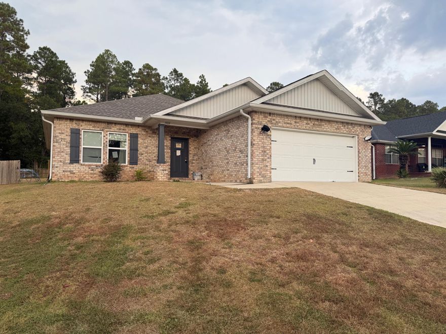 This 4 bedrooms 2 bathrooms open floor plan home in  Baker is easy backroad+bypass commute to EglinAFB & all points south (avoid Crestview traffic). Property is being sold AS IS. Buyer to verify all pertinent information including lot dimension and sq. footage.