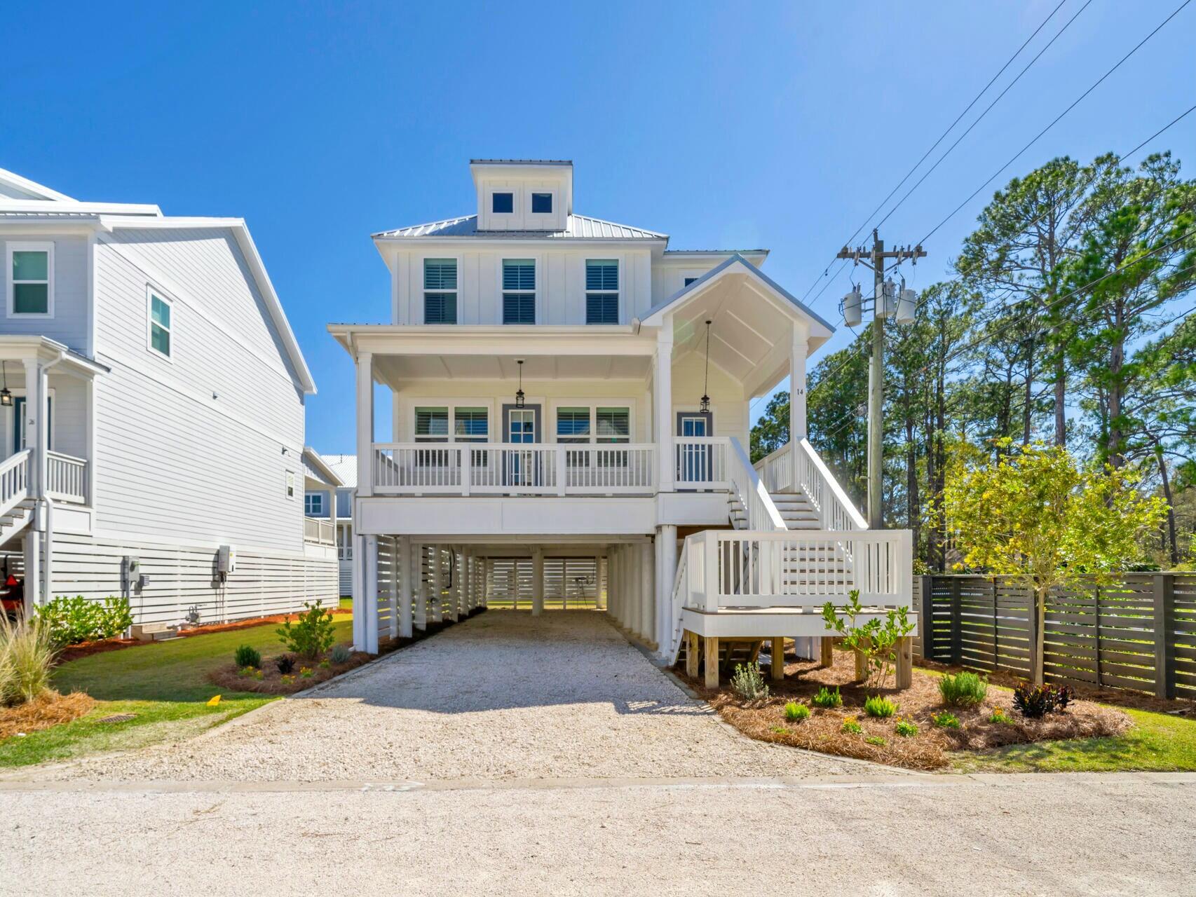 Enjoy incredible views, and amazing sunsets from your front and back balconies! Minutes to beaches, shopping and dining. Across the street from Cessna Landing County Park, with boat launch. Perfect for full time resident, 2nd home or long/short term rentals. This stunning home features 3 beds/2.5 baths, with open concept, stainless steel appliances, 5-burner gas range, quartz countertops and glass tile backsplash. Primary bedroom with ensuite, double vanity, oversize shower, and large walk in closet. Custom plantation shutters throughout. Exquisite farmhouse finish LVP flooring. Laundry with full size washer/dryer. Expansive front and back porches, with back porch having gas hook-up for outdoor grill. Multi-vehicle parking and covered storage for kayaks/canoes/paddle boards