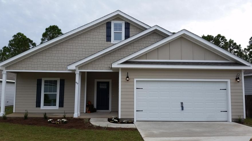 One Level, 2 Car Garage, Plus Front & Back Porches To Enjoy. Large Back Yard Adjoins State Forest. Open Floor Plan, Kitchen With Granite Counters Overlooking The Living & Dining Areas, Large Master Bedroom With Large Walk In Closet, Master Bathroom With Separate Shower, Garden Tub, Double Vanities, Very Large Walk In Closet. Spacious Entry Foyer, Large Laundry Room With Plenty Of Space. Upgraded With Spray Foam Insulation In The Attic For Excellent Efficiency. There Is A Large Walk In Storage Area In The Attic. Topsail Walk Neighborhood Is Only A Few Blocks From Choctawhatchee Bay Access. Make An Offer And Move In Soon! All Dimensions Are Approximate. Call Today To See This Home!