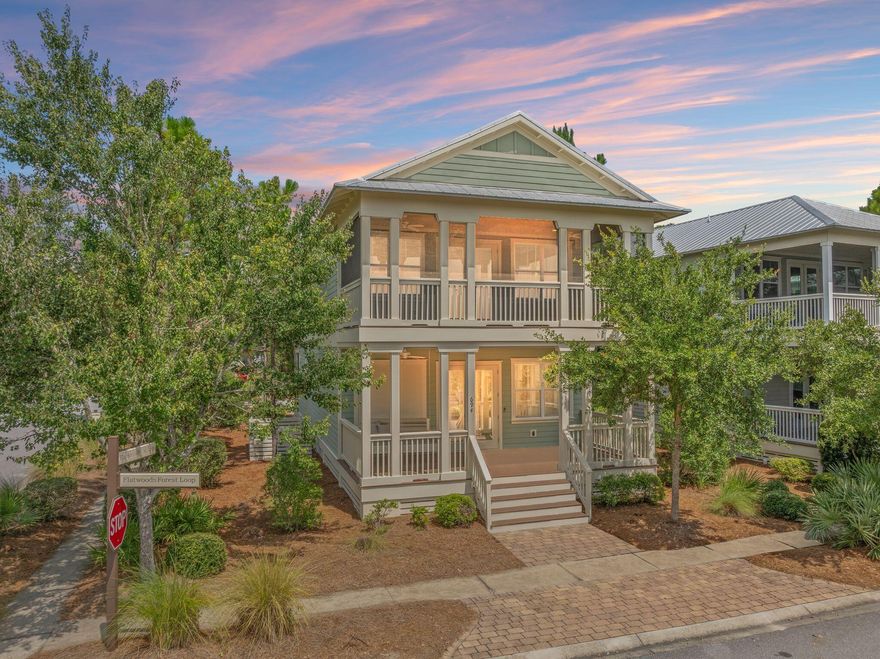Welcome to 694 Flatwoods Forest Loop, a stunning 4-bedroom, 3.5-bath home ideally situated on a spacious corner lot in the sought-after NatureWalk at Seagrove community -- just off 30A. This property has never been rented and is in exceptional condition, offering a pristine coastal retreat with an unbeatable location just steps from the community pool, pickleball courts, and basketball court. Inside, natural light fills the open-concept living spaces, complemented by warm pine floors and timeless finishes. The kitchen features stainless steel appliances, a built-out pantry with generous storage, and plenty of counter space for entertaining.

With two primary suite options one on the main level and another upstairs the home offers flexibility for guests or multi-generational living. Upstairs also includes a versatile living area perfect for a media room, playroom, or lounge, plus a guest bedroom featuring newly built custom full-over-full bunk beds.

Three expansive porches invite you to unwind, with two featuring oversized bed swings ideal for relaxing after a day at the beach. Just off the rear porch, you'll find a bonus room perfectly suited for a workout space, small office, hobby room, or quiet retreat. Additional highlights include a whole-home generator and a 6-seater golf cart, perfect for cruising to the beach or exploring the neighborhood.


NatureWalk at Seagrove offers exceptional amenities, including three resort-style pools, pickleball and basketball courts, playground, and scenic walking trails throughout the neighborhood and forest.

Whether you're seeking a permanent residence, vacation home, or investment opportunity, this property delivers the perfect blend of comfort, style, and location.