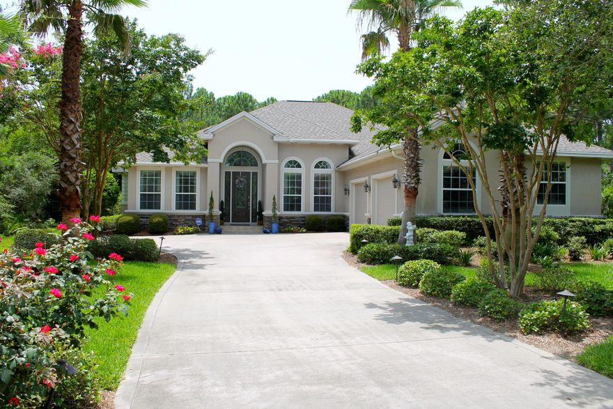 This 4 bedroom, 3 bath masterpiece nestles up against a quiet nature preserve and bayou in Kelly Plantation and comes with LOMA letter. This showcase home features a spacious floor plan with raised ceilings and ample windows throughout, overlooking an outdoor oasis complete with salt water pool and serene water feature. The home has been recently upgraded with wood floors in the living room, dining room, master bed room, and front office as well as new paint. The home opens to an oversized great room with fireplace, formal dining room, chef's kitchen with roomy casual dining area, master suite with sitting area and large master bath featuring large double vanity, separate dressing table, large walk-in shower, jetted tub and private water closet.