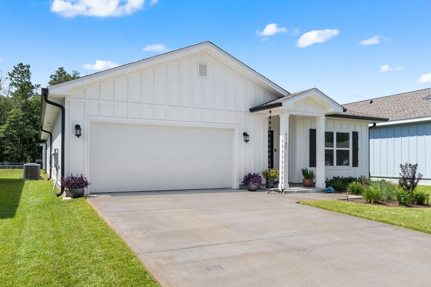 Better than new! This beautifully upgraded 4-bedroom, 2-bath home in the desirable Windsor Ridge community was built in 2024 and shows like a model. The exterior is meticulously maintained and features several enhancements, including gutters, a screened-in back porch, an enclosed outdoor shower, and a perfectly appointed garden shed. The spacious backyard offers plenty of room to add a pool, creating your own private retreat. Inside, the home boasts an open, flowing floor plan ideal for both everyday living and entertaining. A separate flex room at the front of the home provides the perfect space for a home office or playroom. The large primary suite includes a generous walk-in closet, dual vanities, a relaxing garden tub, and a separate shower. Three additional bedrooms offer ample space for family or guests.

This home combines thoughtful upgrades, functional design, and a great location. Making it a must-see!