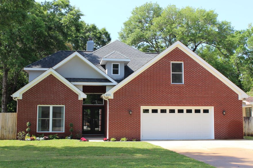 This beautifully redone, custom home in a desirable, welcoming neighborhood is perfect for a growing family looking for convenient location close to schools, shopping and bases. Spacious, unique and open floor plan with a perfect flow! Grand entry with a custom one-of -a kind staircase and adjacent office leads into a dramatic great room with vaulted ceilings and commanding wood burning fireplace featuring a unique custom built mantle that will have your guests talking for hours. Kitchen was tastefully re-done; it features new granite countertops, travertine backsplash, Italian faucet, new stainless steel appliances including Samsung refrigerator and ceramic stove; recessed LED lighting provides plenty of light, and plenty of storage in the adjacent pantry and laundry room with sink and sh