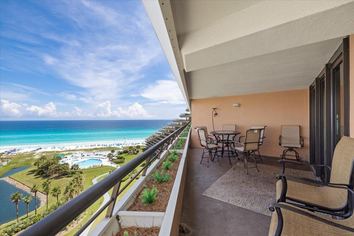 Welcome to your dream Gulf-front condo with your own Private beach in beautiful Miramar Beach, Florida! This stunning two-bedroom, two-bathroom unit offers breathtaking views of the emerald waters and sugar-white sands right from your living room and private balcony. Perfect as a short-term rental investment, this condo is located in a highly sought-after area known for its vibrant rental market. Inside, you'll find a spacious open-concept living area, a fully equipped kitchen with modern appliances, and comfortable bedrooms designed for relaxation. The master suite boasts an en-suite bathroom, ensuring privacy and convenience for guests. The property is part of a luxury resort community that features an array of amenities to enhance your stay. Enjoy a refreshing dip in the sparkling pool, unwind in the hot tub, stay active with access to tennis and pickleball courts. Fitness enthusiasts will appreciate the on-site exercise gym, while the beach is just steps away for those who prefer a more leisurely pace. Whether you're looking for a lucrative investment opportunity or a personal beachfront retreat, this Miramar Beach condo offers the perfect blend of comfort, luxury, and convenience. Don't miss the chance to own a piece of paradise!