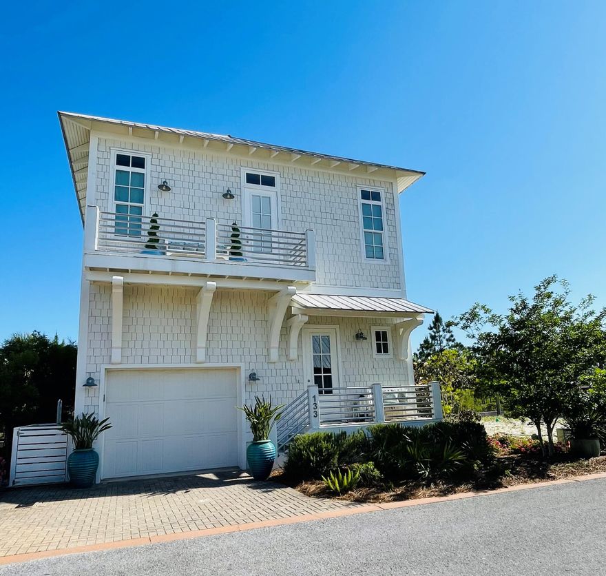 This Craftsman Style Beach House features 3 large, with 2 of them being Master bedrooms, all with en suite bathrooms and balconies. The Master bedrooms have walk-in closets and large showers. The upstairs Master has a gorgeous garden tub. This home is constructed with Interlocking Concrete Forms (ICF) which makes it energy efficient and sturdy in Florida storms. 
With this home having a reversed floor plan-it allows for an open concept kitchen, dining and living space. A large private balcony off the back of the home looks onto a densely forested property and Cypress Dunes community famed 250+ year old Cypress pond. You will find nature at its best as you will see deer, raccoon, and fox pass through behind the house. The kitchen boasts an expansive island area with seating, a walk-in pantry, and a bar area with a built-in wine refrigerator. The kitchen has a brand new Bosch refrigerator. The den has 15' vaulted ceilings. Transom windows on the 2nd floor allow for sunlight to flood this home. 
An oversized one car garage allows for storage and a workbench area. There is also a decked in crawl space underneath the home for storage. Beautiful landscaping with flowering plants greet you as you drive up. 
This home is completely updated form inside to out. Updated paint inside and outside, countertops, backsplash, faucets, and lighting. The unique Cypress wood floors are displayed throughout the house. 
You need to see this home to take in all of the features and updates. This home comes mostly furnished with many pieces from Pottery Barn and local businesses. 65" Samsung TV with Bose speaker system stays with the home.