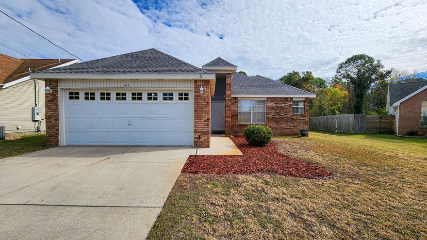 MOVE-IN READY!  Welcome home to this newly renovated home situated in a quiet cul-de-sac. Step inside the foyer to an open living room with a charming fireplace. The sliding glass door leads out to the patio fit for the perfect summer barbecue. The kitchen is light and fresh with new laminate flooring throughout and a breakfast nook. The spacious master bedroom is the perfect haven for relaxation. The Master bath has an extended double vanity, separate tub, walk-in shower, and large closet. The split floor offers privacy for guests with two additional, cozy bedrooms. A new A/C  was installed in 2020, a new roof in 2017, with new carpet throughout the home, and laminate in both bathrooms.