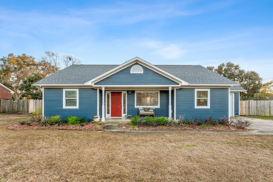 Enjoy amazing amenities for one of the lowest price points available in Holley By The Sea. Great updates to this 3 bedroom, 2 bathroom home that include a new roof, new dishwasher, new windows, new flooring, outside trim replaced with Hardy Board and newer HVAC.  Split floor plan with Primary bedroom with primary bathroom that has double vanities, large walk in closet, tile flooring and shower.  The living room has a fireplace and plenty of natural light. The other side of the home  has two additional bedrooms with a full bathroom. The kitchen/dining area has a breakfast bar, double oven, pantry and laundry area with shelving. Back double doors open up to a covered patio with a huge backyard with a privacy fence.  Perfect for enjoying time outdoors or entertaining.