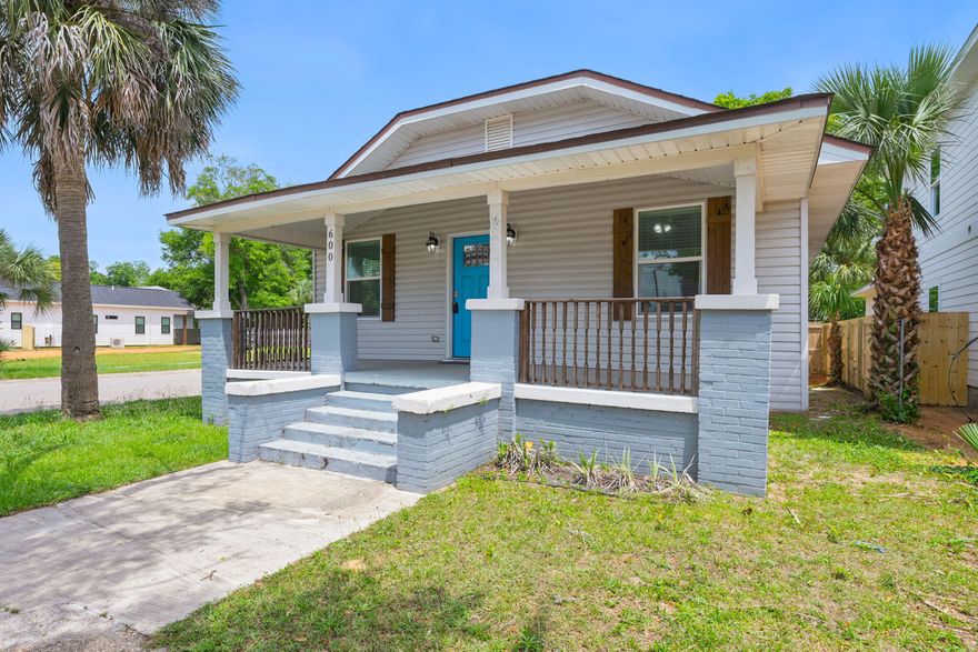 Motivated Seller!! BRING ALL OFFERS!! Ask about Seller paying closing costs! Rental projections coming in at over $35,000 yearly! Welcome to this charming and FULLY FURNISHED 3-bedroom, 2-bathroom home located in the heart of Pensacola. Just minutes from downtown and 15 minutes from the stunning white sands of Pensacola Beach, this centrally located gem offers the perfect blend of stylish upgrades and convenience. Completely renovated from top to bottom in 2021, every detail of this home has been thoughtfully designed with modern living in mind. Step inside to an open-concept floor plan filled with natural light, neutral paint, and luxury vinyl plank flooring throughout. The spacious living area flows seamlessly into a stunning kitchen that's truly the heart of the home! Enjoy cooking wit h stainless steel appliances, a gas range stove, quartz countertops, soft-close cabinetry, a striking backsplash, and an oversized island complete with built-in storageperfect for entertaining or casual dining. The primary suite offers a relaxing retreat with a spacious layout and an ensuite bathroom featuring a luxurious freestanding tub. Two additional bedrooms are located toward the back of the home, connected by a beautifully updated full bathroom boasting a large walk-in shower and quartz-topped vanity. The home also features a large laundry area for added storage. Outside, the fully fenced backyard boasts mature shade trees and an open deckideal for relaxing or entertaining. Whether you're looking for a primary residence, a vacation home, or a turnkey rental property, this beautifully updated home is ready to welcome you. Don't miss your chance to own a slice of Pensacola paradise!