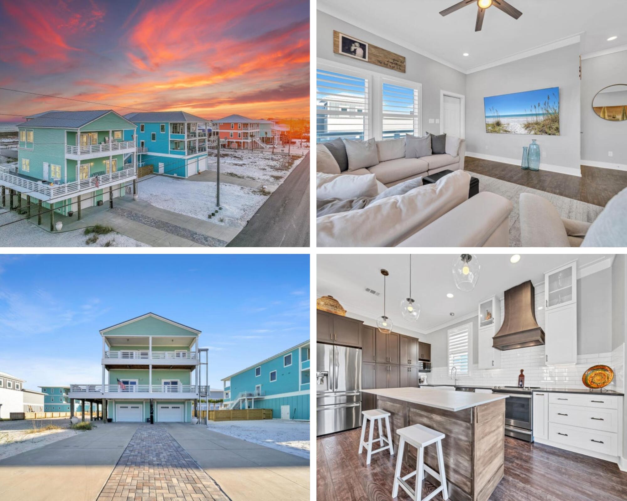 Introducing a coastal paradise on Navarre Beach! With exquisite, unobstructed views of Santa Rosa Sound, this amazing beach home offers the perfect blend of comfort, style, and stunning coastal beauty. This 3 bedroom, 2 bath home boasts awe-inspiring views of both the Gulf of Mexico and Santa Rosa Sound, where you're sure to find serenity and relaxation at every turn. Step inside to discover open-concept living space, thoughtfully designed for entertaining and maximizing those picturesque views. The kitchen offers ample cabinets with modern appliances and an island for casual dining. Two additional bedrooms are located on the main level. Located on the 3rd floor is a spacious master suite, complete with en-suite bath and double walk-in closets providing a private oasis for homeowners. The