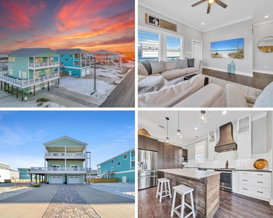 Introducing a coastal paradise on Navarre Beach! With exquisite, unobstructed views of Santa Rosa Sound, this amazing beach home offers the perfect blend of comfort, style, and stunning coastal beauty. This 3 bedroom, 2 bath home boasts awe-inspiring views of both the Gulf of Mexico and Santa Rosa Sound, where you're sure to find serenity and relaxation at every turn. Step inside to discover open-concept living space, thoughtfully designed for entertaining and maximizing those picturesque views. The kitchen offers ample cabinets with modern appliances and an island for casual dining. Two additional bedrooms are located on the main level. Located on the 3rd floor is a spacious master suite, complete with en-suite bath and double walk-in closets providing a private oasis for homeowners. The