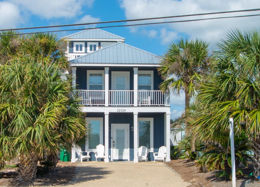 Perfect price, perfect location, a pool in the backyard and a motivated seller! Located on the quiet West end of PCB with easy beach access, this property allows quick and easy access to grocery stores, the 30a experience, fun and food at Pier Park and the most beautiful beaches in the world! The 1st floor features a large living area big enough for the entire family, dining area, a well equipped kitchen, bedroom and a full bath. The 2nd floor includes two master suites, while the 3rd is dedicated to a roomy bunk room and a great cocktail deck. Home has new exterior paint, new hardie board front, new roof and kitchen upgrade.