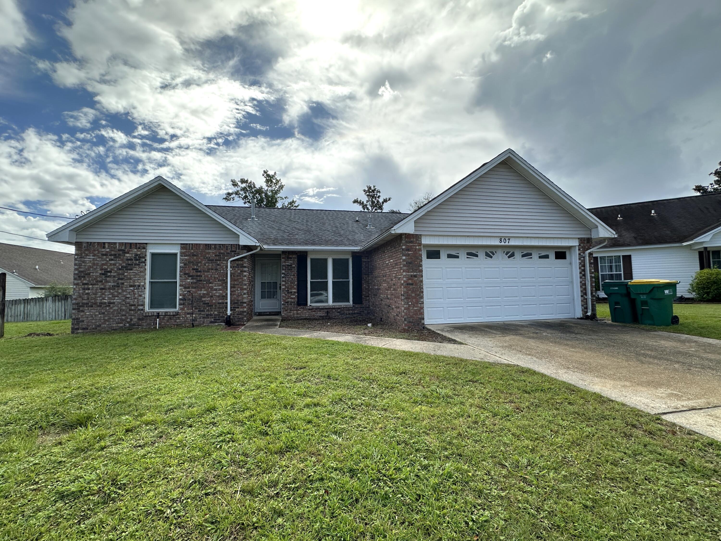 Great Niceville location for this nice 3 bedroom 2 bath home in convenient College Oaks subdivision. Just minutes from Eglin AFB and the airport, across the road from the hospital and within a short drive to all other amenities and necessities. Kitchen has stainless appliances, gas stove, 2 pantries, and bay window in eat in area. There is tile flooring in the living areas and bathrooms and carpet in the bedrooms. The Master suite has double vanities, walk-in shower, and 2 closets. This home has a 2 car garage a privacy fenced backyard, a 2 story storage building/playhouse w/electric and a screened porch for enjoying the outdoors. This home owner allows is adamant about NO pets and NO smoking so please don't ask. Other questions are welcome!