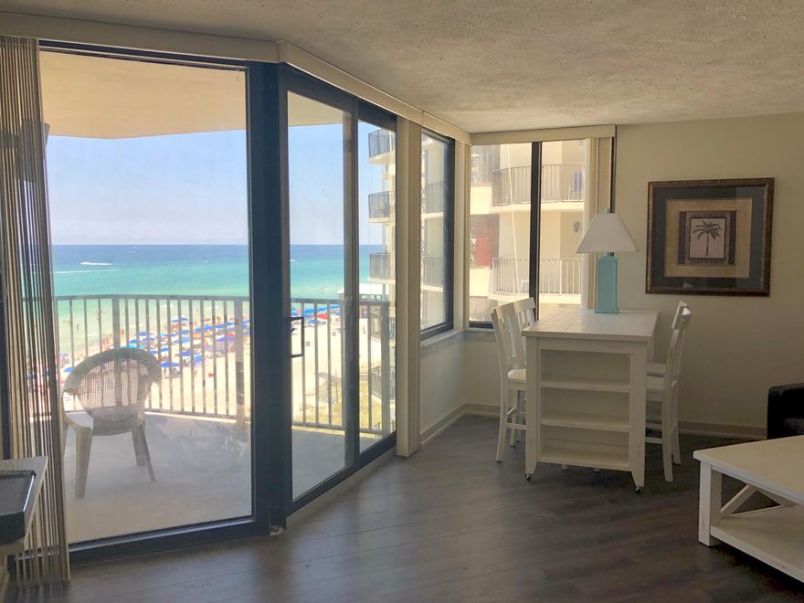 Sunbird is a gulf front complex that is completing a sweeping renovation. This particular unit, 611E is an 'A-Rated' vacation rental unit with Resort Collection. The condo has been totally updated and remodeled from top-to-bottom and is 100% turn key. New updates and features include: sliding storm door, storm windows in the bedroom, wood-look ceramic tile throughout, stainless appliances, granite countertops, a stand-up shower, new furniture and more. Located on the 6th floor with AMAZING gulf and sunset views from your private balcony year round, this is a superb short-term rental investment OR a place you can keep to yourself for a weekend getaway. Come experience Sunbird and all the fun along Panama City Beach today.