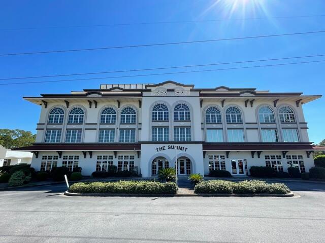 858 SF ~ Professional office condo located on the 3rd Floor of the The Summit office building in Miramar Beach, FL. This space is located just off the elevator in the center of the building and has a small reception area, conference room, kitchen area, 2 executive windowed offices and full bathroom with toilet & shower. Beautiful floor to ceiling windows allowing tremendous natural light into the work environment. The building has a tremendous parking field, common area restrooms, elevator & stair access. Each owner / tenant has dedicated space inside the first floor lobby directory. Association Dues for this space cover the CAM & Bldg Insurance along with the electricity. Each office condo has its own parcel ID and property tax responsibility.