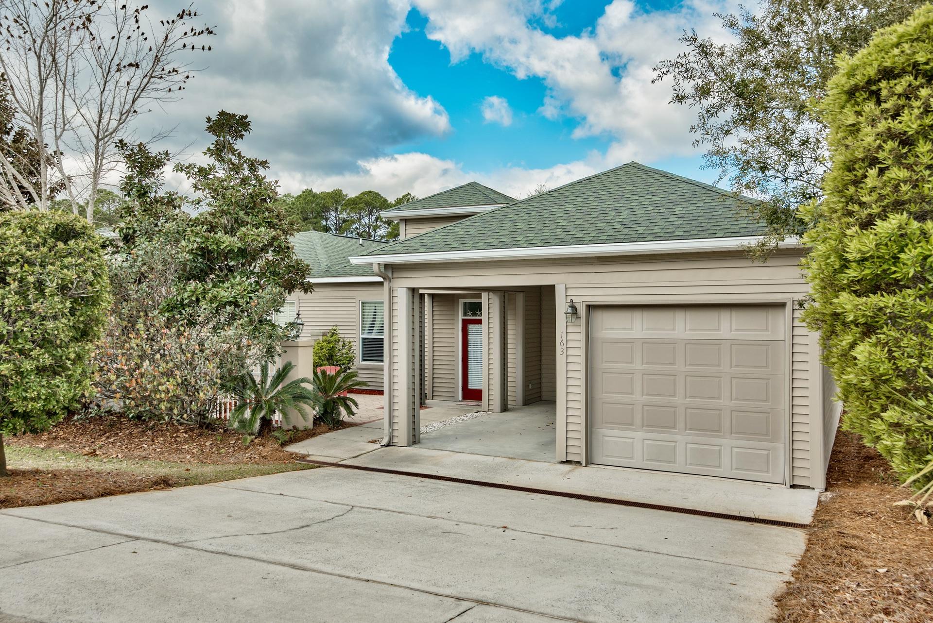 Courtyards of Santa Rosa Beach is conveniently located south of Highway 98 and near all that 30A has to offer. The Santa Rosa Golf & Beach Club is located just down the street from the gated community. A public beach access is just .55 mile the way the crow flies from this home. Upon entering you are greeting with a bright and desirable open floor plan with high ceilings. The living area is comfortable and cozy. Enjoy time with family and friends gathered around the gas fireplace. The inviting living area marries the dining and kitchen beautifully. The updated kitchen with granite countertops, pantry and breakfast bar is open for easy entertaining. The Master Bedroom suite is spacious and features 4 large windows for ample natural light.