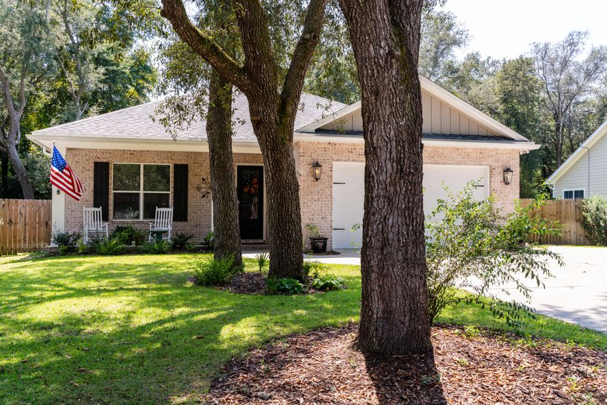 Beautiful quality built home by Porter Construction. 4 bedrooms and 3 full baths with many extras. Features include marble counter tops, soft close cabinets and drawers, crown molding throughout, custom wood trimmed windows and doors, 18 SEER heat pump, Rinnai tankless water heater ,engineered hardwood floors throughout including bedrooms except in bathrooms where floors are wood-look tiles, sound insulated interior walls and cat 6 Ethernet in bedrooms and great room Outside, find an extra parking pad for your boat and/or RV, sprinkler system on city water and no HOA fees. It's located in a quiet residential neighborhood convenient to Eglin AFB, Hurlburt AFB, Duke Field, 7th Special Forces, and the EOD school. Also close to shopping, medical, hospital, restaurants, and our very highly