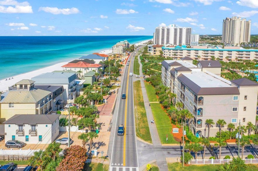 Gated property, convenient beach access, gulf views and an excellent price point for the money are hallmarks of this three-bed, two-bath condo on the third floor at Alerio. This east-end 1,324-sq.-ft. unit is being sold fully furnished and rental ready with professionally-selected coastal decor, 10-ft. ceilings and captivating gulf views from the private balcony. Built in 2015, this condo feature luxury vinyl plank flooring in the primary living areas and bedrooms, tile flooring in the baths and in-unit laundry facilities. Granite countertops and stainless steel appliances grace the kitchen. Alerio offers a community pool, hot tub, splash pad, and beach access right across the street and is near a variety of dining, shopping and entertainment options.