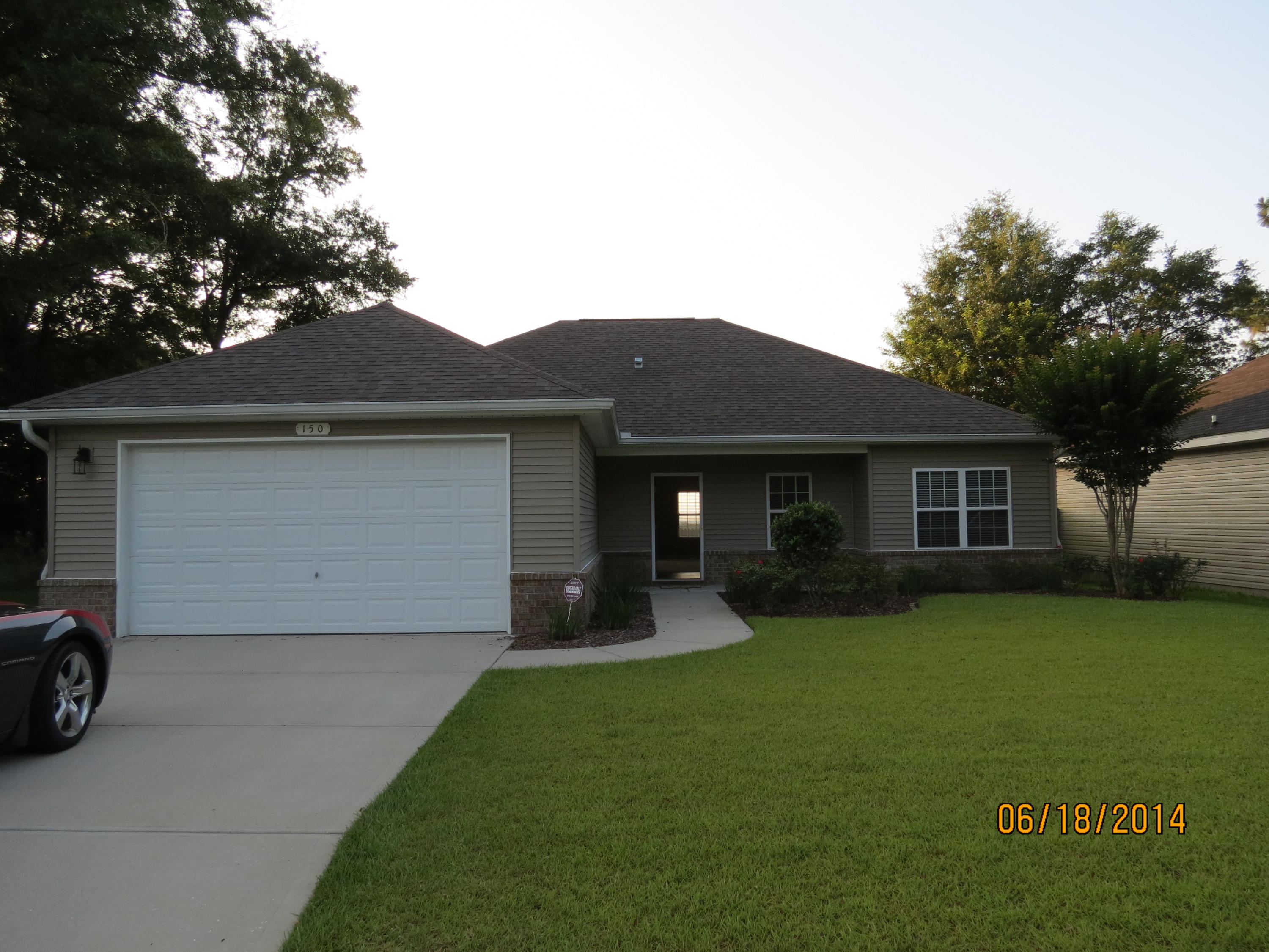 Available 07/08/2019.....South Crestview home features easy commute to Special Forces Compound, Eglin AFB, beaches, and shopping. 3/2 Split floor plan also includes an office. Open concept living in the main living area and kitchen. Stainless appliance package, plenty of cabinets and counter space. Dining room, large laundry, 2 car garage and neutral paint throughout the entire home. Master bath boasts nice cabinetry and double vanity. Spacious bedrooms with carpet and wood linoleum in the wet areas. Privacy fenced backyard with privacy all around. Sprinkler system and level. No inside smoking. Pets may be allowed with a $400 non-refundable pet fee and owner approval.