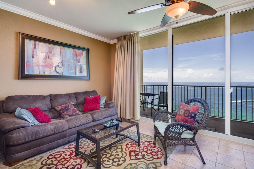 Tidewater Beach Resort is one of Panama City Beaches premier properties! Unit 2413 offers a neutral color palette sure to please anyone's taste. Fantastic views from your living area and balcony. Feature's in the condo include; crown molding in the main living space, tile floors, and a great open floor plan. Kids of all ages loves the bunk area with TV. 2 bedroom, 3 bathroom condo offers the best bang for your buck! Tidewater is know for its generous amenities! Ideally located close to PIER PARK, casual and fine dining, and many activities for the entire family. This is a great condo and ready for its new owners!