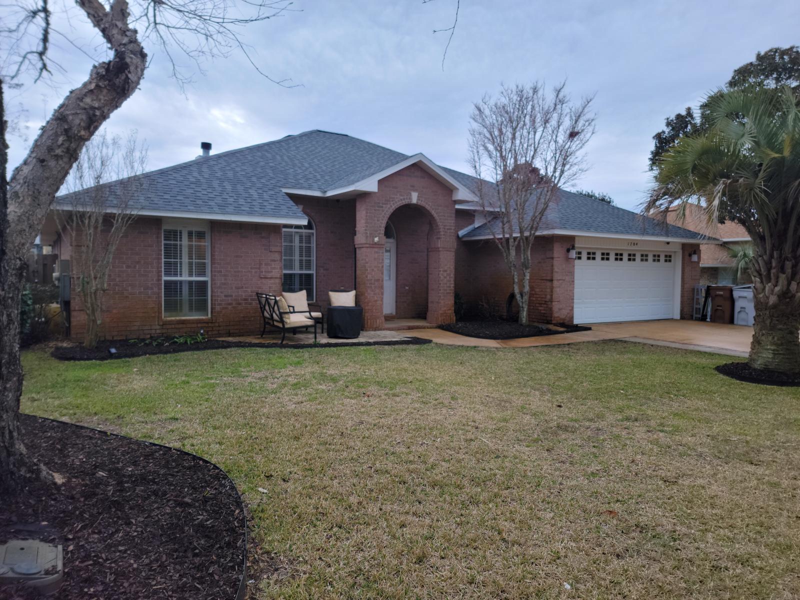 *Solar Panels means no electric bill!! This is the home you have been looking for! 4 bedrooms, 3 baths plus an office not to mention an enclosed pool. (Pool service included) This is a waterfront community with beach access, a dock on the sound as well as a community pool and nature trail. This home has a split floorpan with the Primary bedroom on one side and the remaining bedrooms across the open concept Kitchen, dining and family rooms.