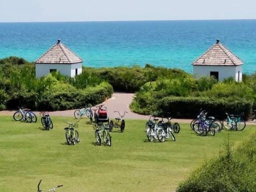 In the absolute heart of Rosemary Beach, this unique condo is one of only a few in Rosemary with a spectacular, unobstructed Gulf view and sits only 75 yards from the beach.  Directly across from the entrance to The Pearl Hotel, this condo was completely gutted and remodeled in 2020.  All new Oak, reclaimed barn wood flooring, updated lighting, Italian cabinetry, French, La Cornue stove/oven, Sub Zero refrigerator and freezer, Microwave drawer, Asko washer/dryer with Ironing station, Bevelo gas lanterns and high end finishes have created a masterpiece by the beach.  Enjoy relaxing on a 300 sq. ft. newly re-tiled, shell stone, rooftop terrace with a beautiful new trellis or sit on the front porch overlooking all the action on Main St., the Western Green and the emerald Gulf waters. Rental p