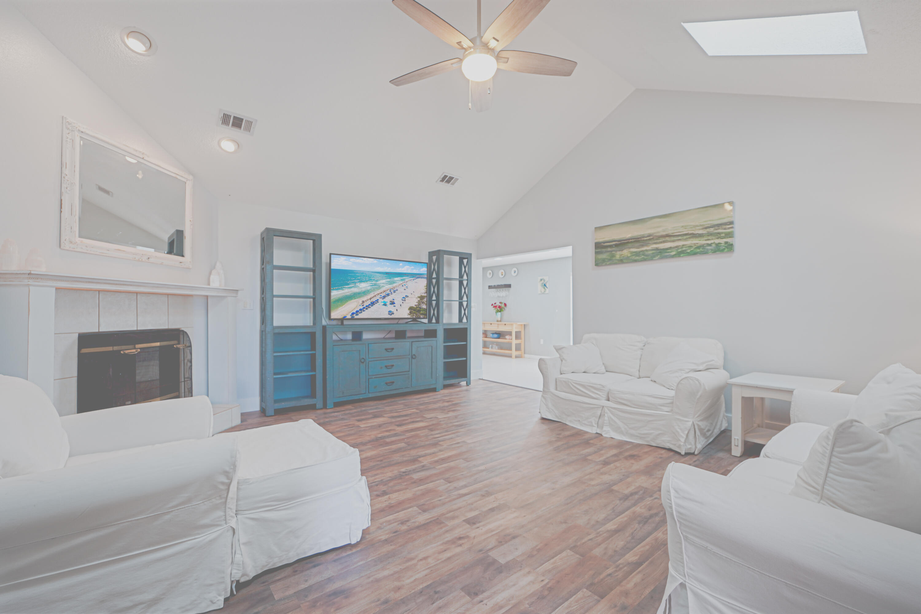 Offers will be reviewed after 8/29/25... Have you dreamed of living on 30A with your family? Now's the time! Tucked on a quiet cul-de-sac south of Hwy 98, this charming coastal home blends comfort, convenience, and style. Living room boasts vaulted ceilings, skylights, and a cozy fireplace, while the main suite offers a tray ceiling, en suite bath, and space to unwind. Recent updates include a new roof (2020), water heater (2024), dishwasher (2023), and refrigerator (2023), making it move-in ready. The backyard is a family paradise with a fire pit, trampoline, and room for a pool--perfect for gatherings or quiet evenings under the stars. Just 8 minutes from Gulf Place and local favorites like The Perfect Pig and Shunk Gulley, you'll enjoy easy access to iconic 30A communities and a relaxed