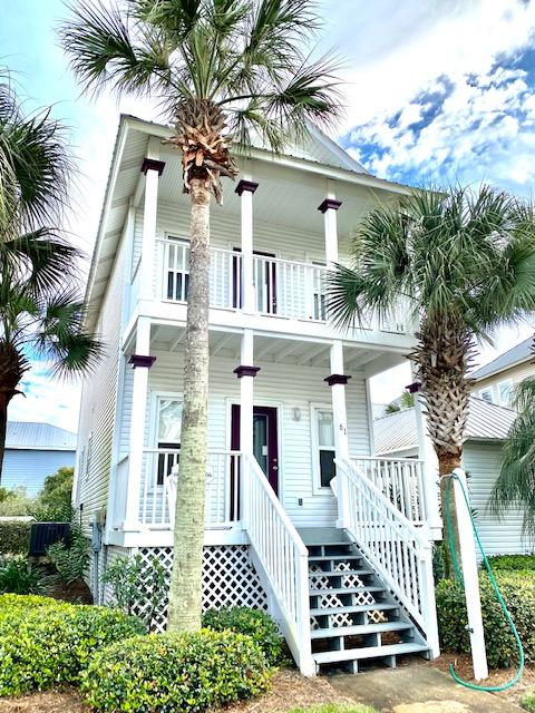 Do not miss your opportunity to own this renovated great beach house located south of Scenic 98. Located in Gulfside Cottages, and is one of 4 -2 bedroom homes in the 29 home subdivision. Bordeaux is a real gem! This small community has direct deeded beach access and Bordeaux is located right across from the community pool. There are no streets to cross to get to the beach, making it perfect for families. This charming, 2 Bedroom 2 1/2 Bath beach house offers a very open floor plan, with additional living space consisting of 336 Square Feet of covered porches. There are 4 covered porches! Master and second bedrooms are located on the second floor and each has its own private porch. 2021 gross rentals $66,475.93 and 2022 $57,679.08. Hvac is 2018, HWH 2023, new roof being installed.