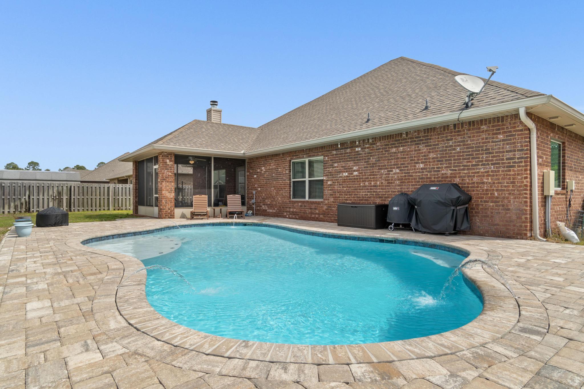 Welcome to your truly gorgeous, 4 BEDROOM/3 BATH POOL home. Ideally located in a cul-de-sac with Stunning curb appeal~mature landscaping~fully fenced & large screened in porch ~All waiting for you to move in and enjoy....Situated in the sought-after Summerset Estates with no through traffic /a winding established neighborhood with just 4 cul-de-sac roads and surrounding wooded areas. This home offers 2613 sq. ft. of true family living space....exquisite inside and out. On entering this impressive home, you will be greeted by gorgeous wood & tile flooring throughout the main living areas~welcoming formal dining room with trey ceiling, crown molding and bay window...light and bright an enjoys an open flow to the Gorgeous Kitchen with rich staggered cabinets, lots of granite countertop space~