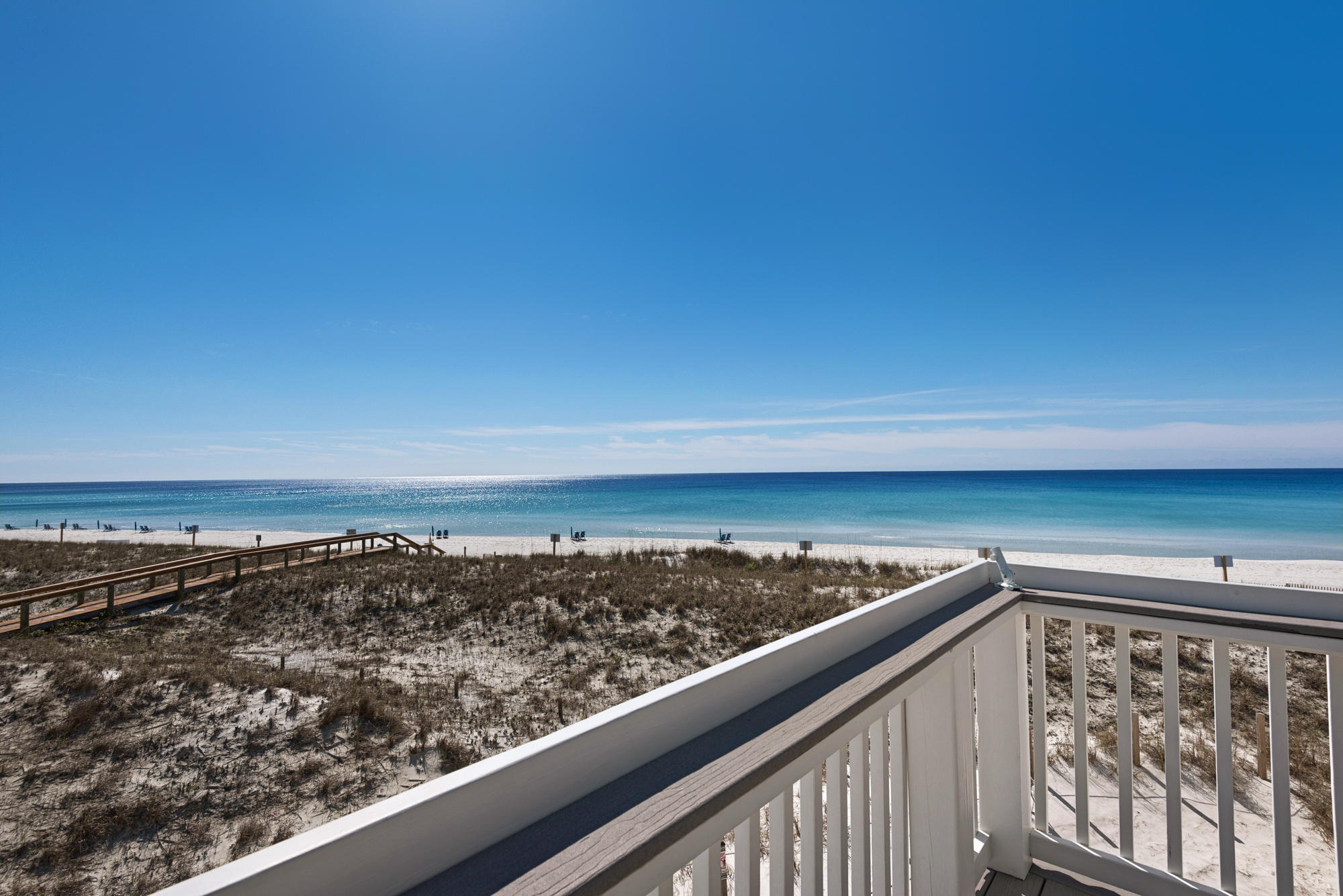 If you are looking for Beach Front Unobstructed views look no farther!!! This completely renovated unit sits just a few hundred feet from the sparkling blue waters of the gulf. It features 3 bedroom and 3 full baths. Upgrades galore, can you say Pottery Barn! This unit has been meticulously maintained and no expense spared on the finishes. Gulf Views from each of the bedrooms. Recently replaced Deck that boasts over 400 Sqft of outdoor entertaining. High end furniture and fixtures make this unit turn key ready for private enjoyment or putting on a rental program. The kitchen is fully stocked with every appliance and gadget necessary to make your guests happy. Unit has not been rented by the current owner, Since 2007.