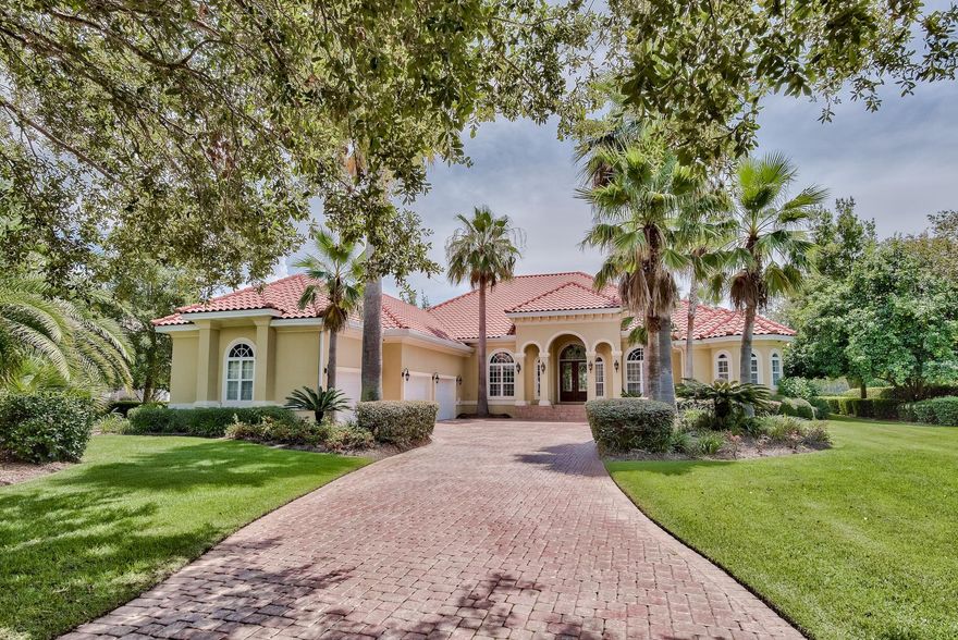 Inside the gates of Destin's premier community of Kelly Plantation lies this custom-built home by renowned Boswell Builders. This single level, 4 bedroom home with separate office sits on an oversized lakefront lot overlooking multiple fairways. Once inside the home you will be greeted by raised ceilings, a gas fireplace and two separate living & entertaining areas. The kitchen boasts custom cabinetry along with granite countertops and a large island. The master was thoughtfully positioned along its own wing and features ample natural lighting, dual closets, ensuite bathroom with dual vanities, soaking tub and walk-in shower highlighted by tile surround. Kelly plantation is a gated community located in the heart of Destin, Florida and features premier access to incredible community